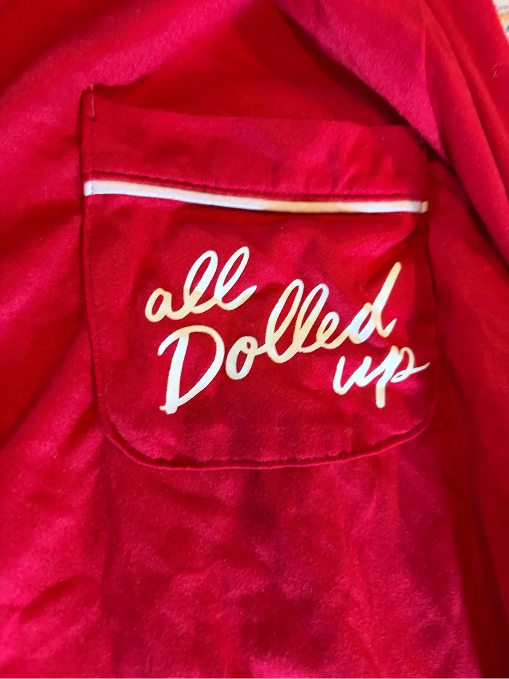 Kate Spade All Dolled Up Red Pajama Set XL Super Soft Lounge PJs